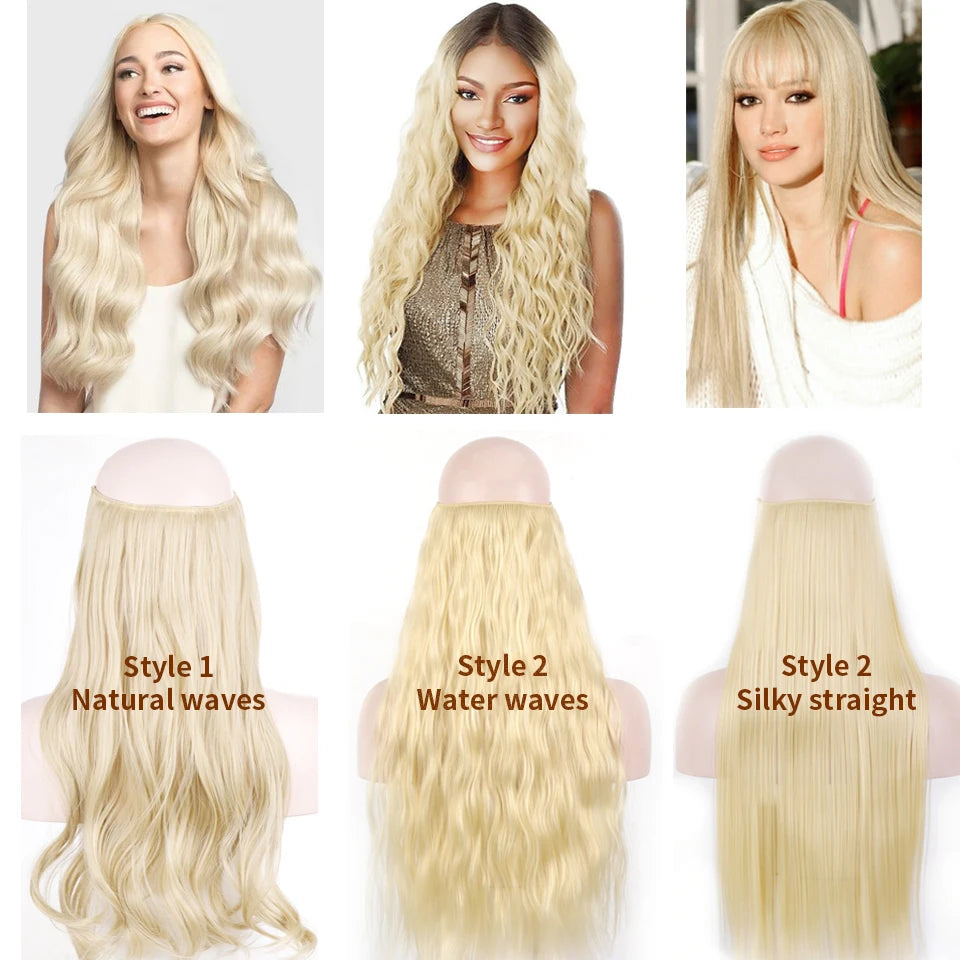 Extensões de cabelo fio Invisível